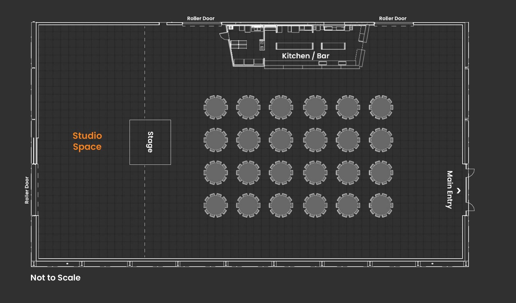 Round table layout, up to 800